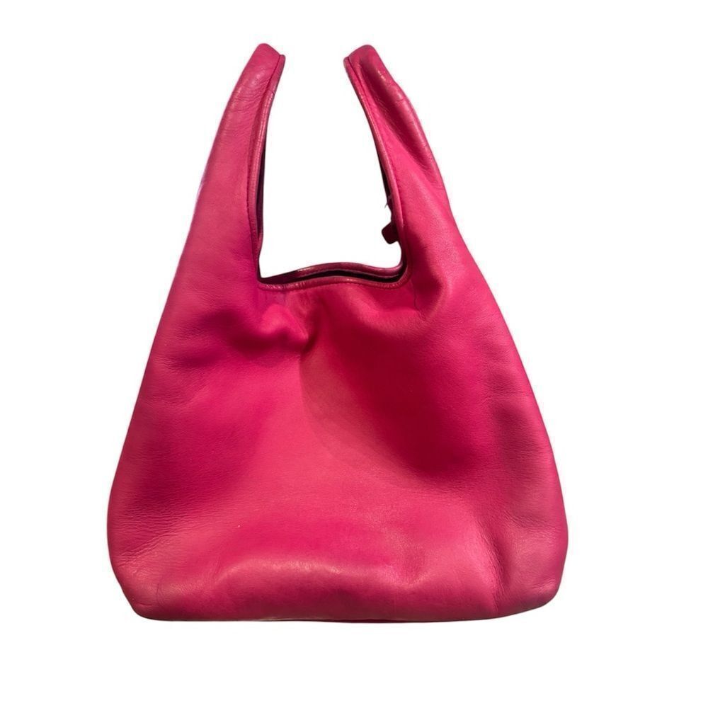 LOEWE Melon Pink Nappa Lambskin Leather Soft Hobo Bag Calle Tote Handbag Small - Picture 3 of 12